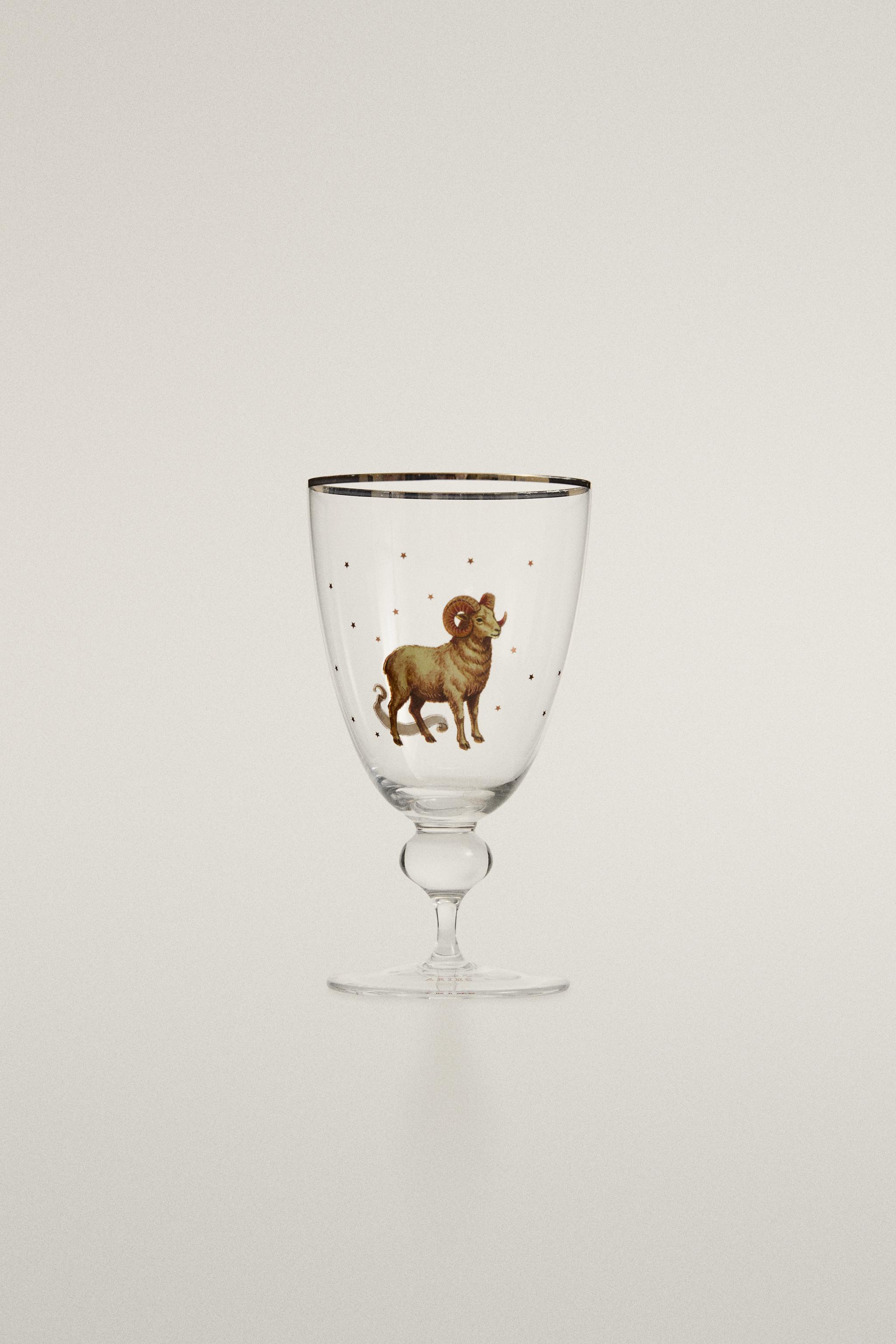 ARIES ZODIAC WINE GLASS | MARISA BERENSON